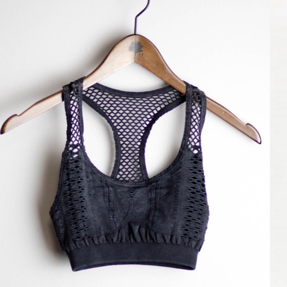Distressed bralette sports bra